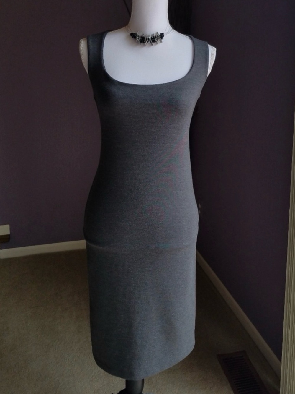 European Fashion Gray Basic Sleeveless Tank Bodycon Fitted Dress from Greece